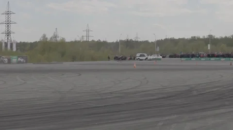 Race car on the track Stock Footage 39397858