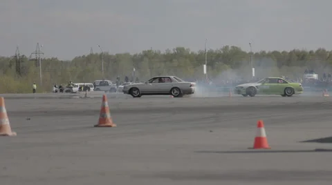 Race car on the track Stock Footage 39397934