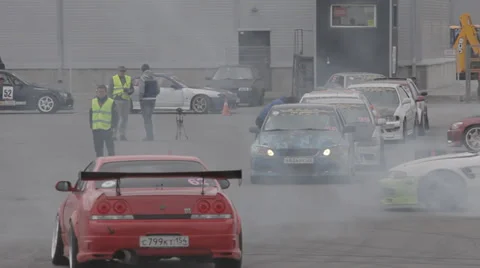 Race car on the track Stock Footage 39398012