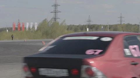 Race car on the track Stock Footage 39398028