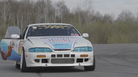 Race car on the track Stock Footage 39398037