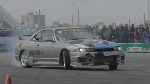 Race car on the track Stock Footage 39398094