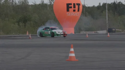 Race car on the track Stock Footage 39623192