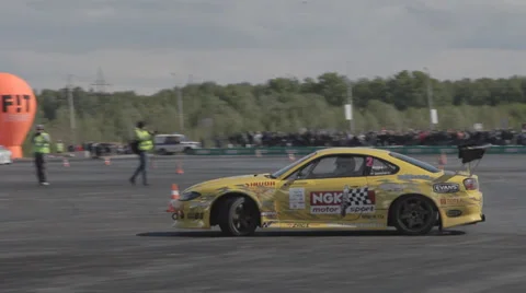 Race car on the track Stock Footage 39628655