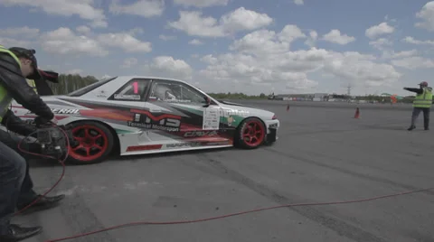 Race car on the track Stock Footage 39628766