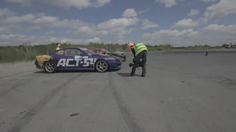 Race car on the track Stock Footage 39628865