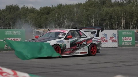 Race car on the track Stock Footage 40765522