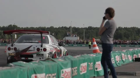 Race car on the track Stock Footage 40765583