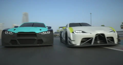 Race cars Stock Footage 332874889