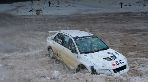 Race crash winter Vídeo Stock 1166790