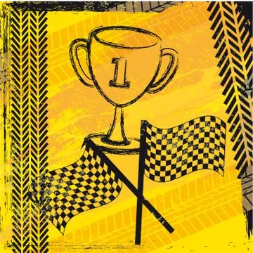 Race  design  over yellow background vector illustration Ilustração Stock