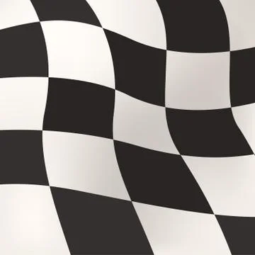 Race flag warped square format Stock Illustration