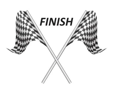 Race flags vector illustration isolated on white background. Auto racing flag Stock Illustration