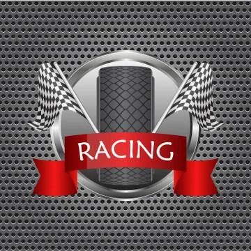 Race flags vector illustration isolated on white background. Auto racing flag Stock Illustration