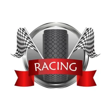 Race flags vector illustration isolated on white background. Auto racing flag Stock Illustration