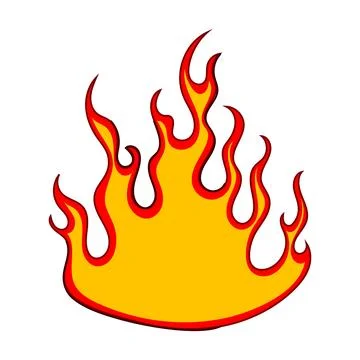 Race flame decal cartoon vector illustration Stock Illustration