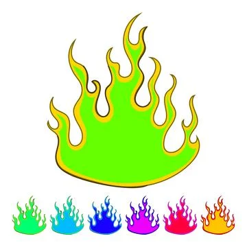 Race flame decal vector cartoon graphic Stock Illustration