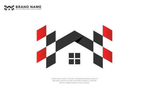 Race Home Logo Stock Illustration