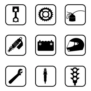 Race icons on white background. Stock Illustration