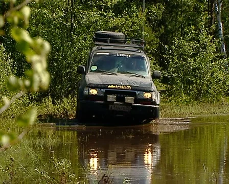 Race in a jeep Stock Footage 1098587