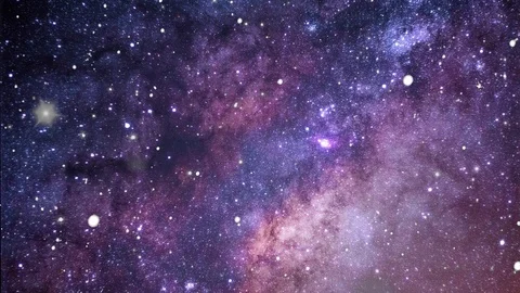 Race with the meteor in star field Stock Footage 86234740