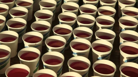 Race re-hydration drinks Stock Footage 32042816