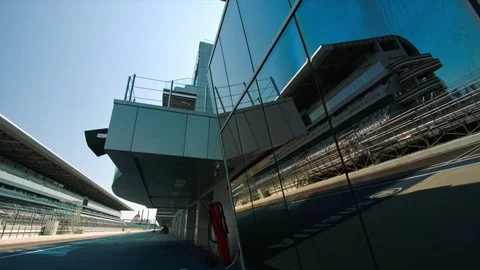 Race reflection on window Video stock 94722696