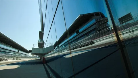 Race reflection on window Stock-Footage 94722705