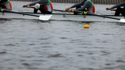 Race on rowing Stock Footage