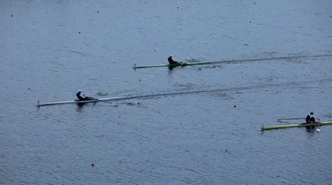Race on rowing Stock Footage 7765398