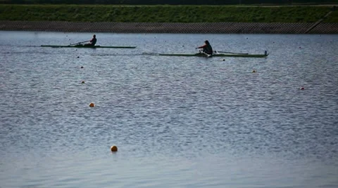 Race on rowing Stock Footage 7766104