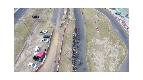 Race Start - Le Mans Style - Drone Stock Footage 289063154