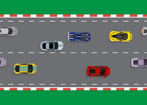 Race Start Top View Background Vector Illustration Stock Illustration