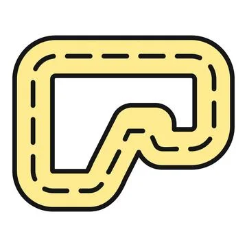 Race track circuit route map flat vector icon Illustrazione stock