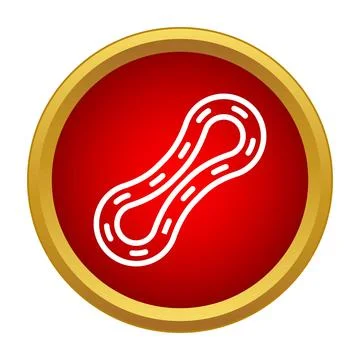 Race track icon representing speed and competition 库存插图