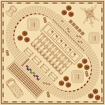 Race track. Stock Illustration