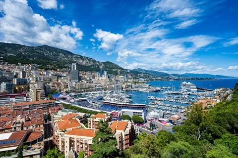 The race track of Monaco from behind Stock Photos