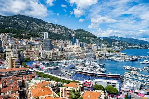 Race track of Monaco from behind Stock Photos