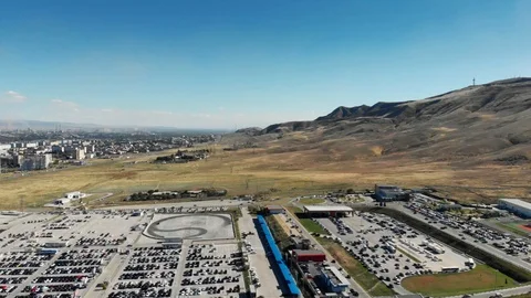 Race Track in Rustavi International Motorpark Circuit Ring Stock Footage 98159853