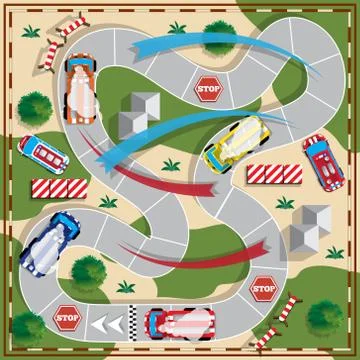 Race on trucks. Stock Illustration