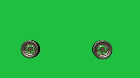 Race Wheels Spinning:  Loop + Matte Video stock 36732691