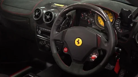 Racecar Interior- jib shot Stock Footage 90601216