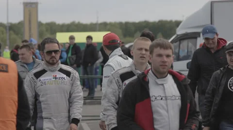 Racer going on parking Stock Footage 39714833