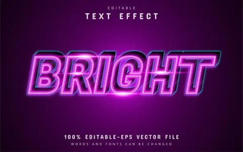 Racer neon text effect with red gradient Stock Illustration