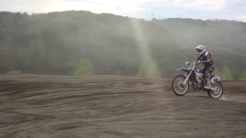 The racer passes the turn Stock Footage 82852515