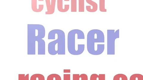 Racer Word Cloud Animated Isolated On White Video stock 103561879
