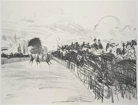 The Races (Les Courses) 186572, published 1884 Edouard Manet French During .. Stock Illustration