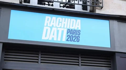 Rachida Dati overtaken by the left in first round of municipal elections in Pari Stock Footage 330810193