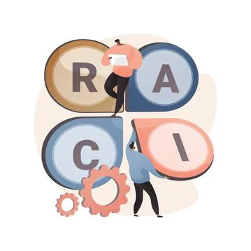 RACI matrix abstract concept vector illustration. Stock Illustration