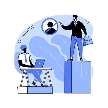 Racial discrimination abstract concept vector illustration. Stock Illustration
